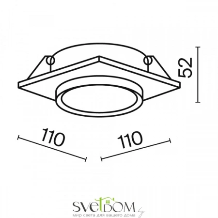 Встраиваемые светильники Maytoni DL086-GX53-SQ-B от Магазина Svetdom.by
