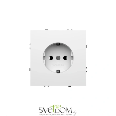 Розетки электрические с заземлением Voltum S70 VLS040101  Voltum VLS040101
