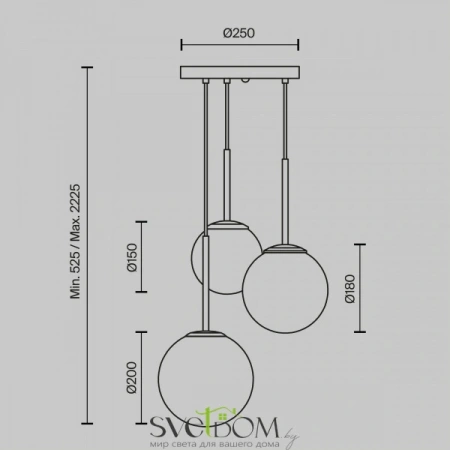 Подвесные светильники Maytoni MOD321PL-03W от Магазина Svetdom.by
