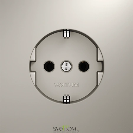 Розетки электрические с заземлением Voltum S70 VLS040103  Voltum VLS040103