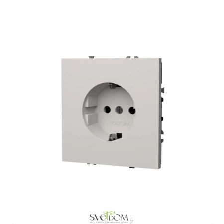 Розетки электрические с заземлением Voltum S70 VLS040102  Voltum VLS040102