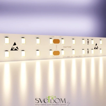 Светодиодная лента 24В 2835 20Вт/м 3000K 5м IP20 15мм 20028