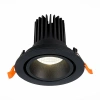 ST705.438.10 Св-к встр. Черный LED 1*10W 3000K 750Lm Ra>90 38° IP20 D102xH85 170-240V Встраиваемые светильники ST LUCE