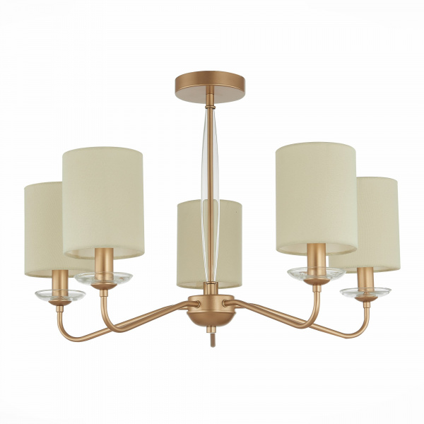 SLE108002-05 Светильник потолочный Золотистый/Бежевый E14 5*40W RITA