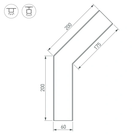 Угол SL-LINE-6070-135 Arlight 030138 Arlight