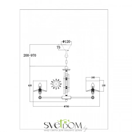 ЛюстрыMOD088PL-08BS Maytoni | Svetdom.by