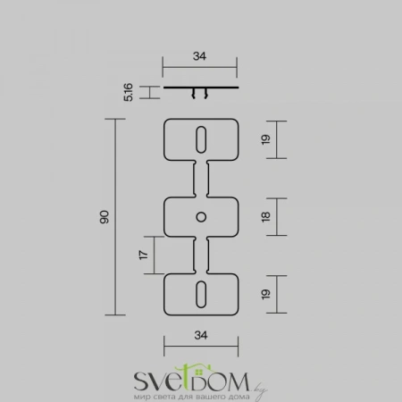 Комплект креплений (для профиля 35x66) 4 шт., ALM-3566-MT 642080 Maytoni