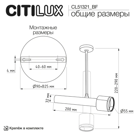 Потолочный светильник Citilux VEKTOR CL51321_BF CITILUX