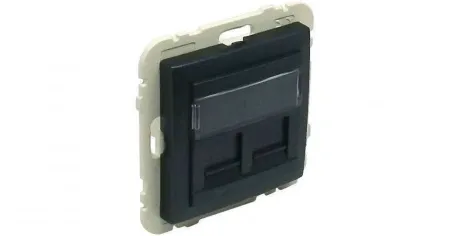 Лицевая панель с суппортом для двух коннекторов RJ45 Logus90 Efapel 90442 SPM