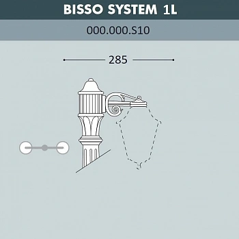 Консоль для паркового фонаря FUMAGALLI BISSO SYS 1L  000.000.S10.A0
