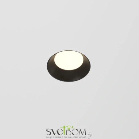 Встраиваемый светильник (Набор) Maytoni DL055-8W3-4-6K-TRS-B Okno, 8Вт, LED, Черный, IP 44 Maytoni