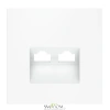 Накладка для розетки компьютерной RJ45+RJ45 Voltum S70 Белый VLS001402 Voltum VLS001402