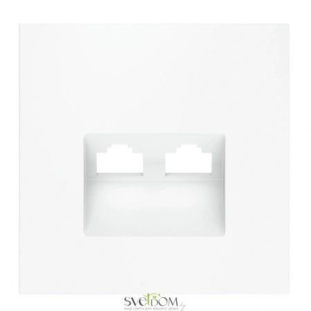 Накладка для розетки компьютерной RJ45+RJ45 Voltum S70 Белый VLS001402 Voltum VLS001402