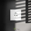 Розетки электрические с заземлением Voltum S70 VLS040102  Voltum VLS040102