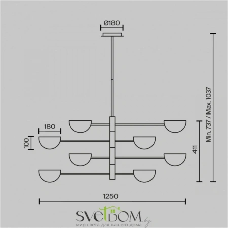 ЛюстрыMOD126PL-08B Maytoni | Svetdom.by