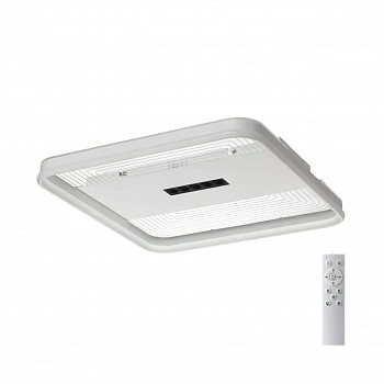 7664/110LS MITRA LED SN Светильник пластик/белый LED 110Вт 3000-4000-6000K 480х480 IP20 пульт ДУ SOLAR