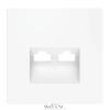 Накладка для розетки компьютерной RJ45+RJ45 Voltum S70 Белый VLS001402 Voltum VLS001402