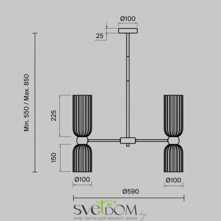 Подвесные светильники Maytoni MOD302PL-10GR от Магазина Svetdom.by