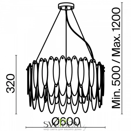Подвесные светильники Freya FR5217PL-08FG от Магазина Svetdom.by