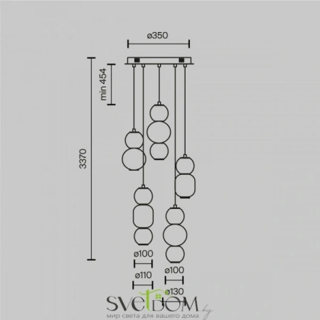 Подвесные светильники Maytoni MOD273PL-L80G3K от Магазина Svetdom.by