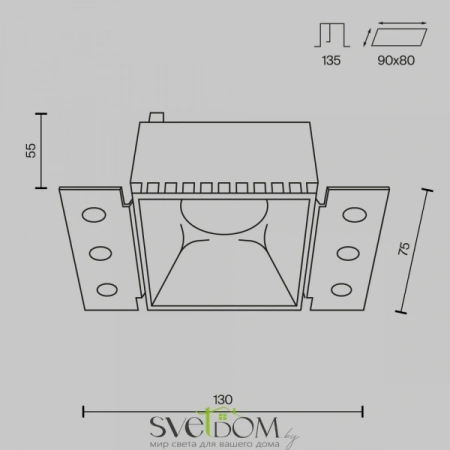 Встраиваемые светильники Maytoni DL051-01-GU10-SQ-WB от Магазина Svetdom.by