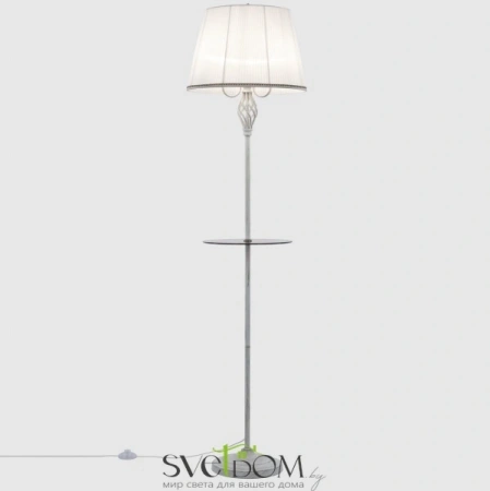 Citilux Вена CL402920T Торшер патина со столиком и белым абажуром CITILUX