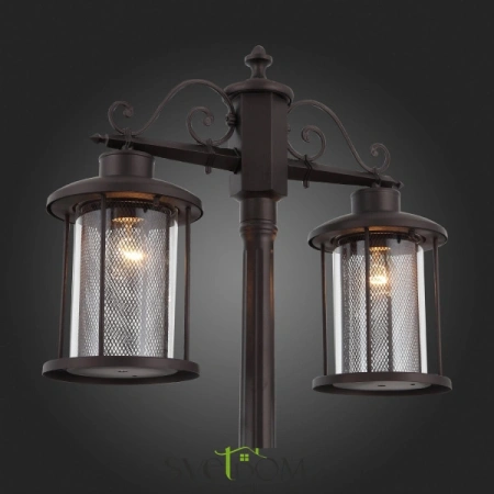 SL080.425.02 Светильник уличный наземный ST-Luce Темный кофе/Прозрачный, Темный кофе E27 2*100W LASTERO ST LUCE