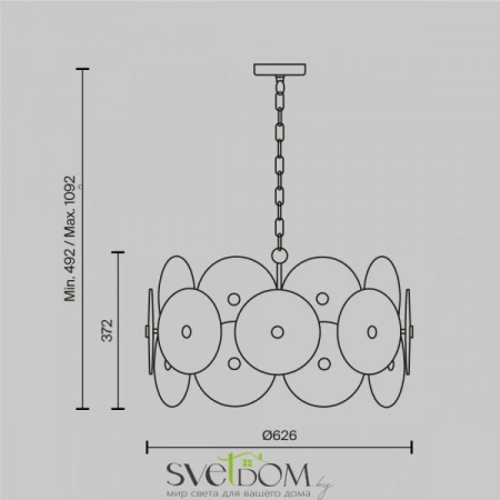 Подвесные светильники Maytoni MOD007PL-08G от Магазина Svetdom.by