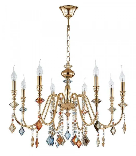 Люстра Crystal Lux MERCEDES SP8 GOLD/COLOR
