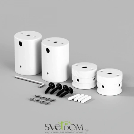 Набор для двухстороннего накладного монтажа Nemo D25 белый 20321 | Svetdom.by