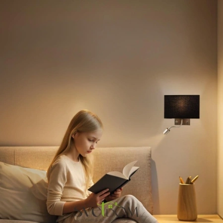 Citiluх Декарт CL704301 Бра с чёрным абажуром и диммером CITILUX