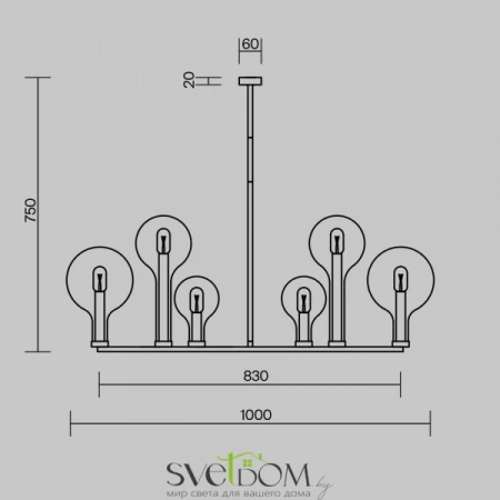 Подвесные светильники Maytoni MOD333PL-06BS1 от Магазина Svetdom.by