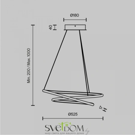 Подвесные светильники Maytoni MOD100PL-L47BSK1 от Магазина Svetdom.by