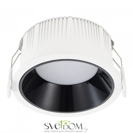 ST755.438.12 Св-к встр. Черный LED 1*12W 3000K 1 080Lm Ra80 120° IP20 D105xH50 100-240V Встраиваемые светильники ST LUCE