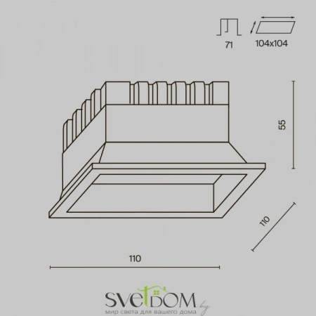 Встраиваемые светильники Maytoni DL056-12W3-4-6K-B от Магазина Svetdom.by