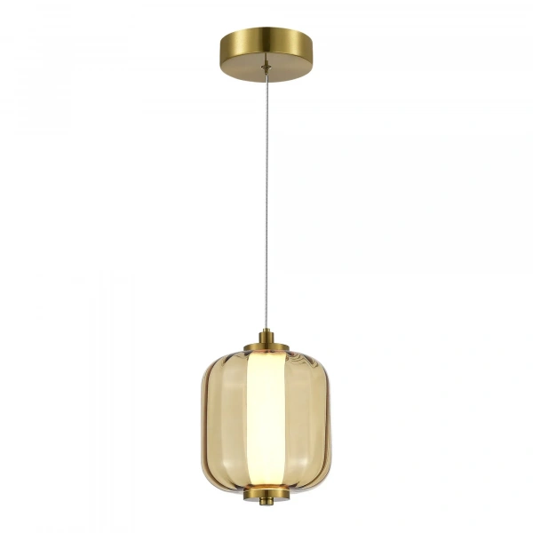 SL1193.303.01 Подвес ST-Luce Латунь/Янтарный LED 1*10,8W 3000K SUMMER