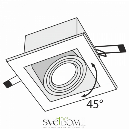 Встраиваемые светильники Maytoni DL008-2-01-S от Магазина Svetdom.by