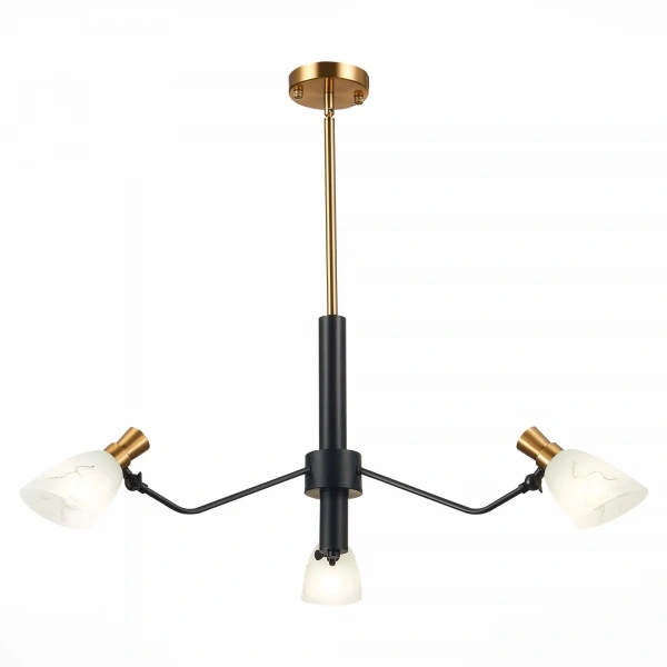 SLE205403-03 Светильник подвесной Черный, Латунь/Белый E14 3*60W LITA