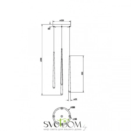 Подвесные светильники Maytoni MOD132PL-L30BSK от Магазина Svetdom.by