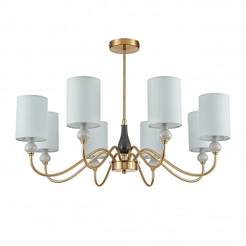 6590/8 CLASSI LN25 57 латунь/мятный зеленый, металл, керамика/текстиль Люстра подвесная E14 8*40W 220V ANRI