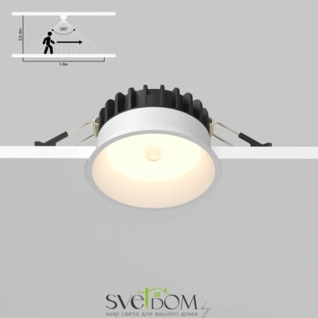 Встраиваемые светильники Maytoni DL055-8W3K-SEN-W от Магазина Svetdom.by