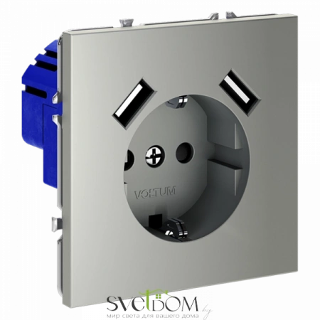 Розетка с USB, А+А Voltum S70 VLS040405  Voltum