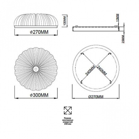 Настенно-потолочные светильники SONEX 7719/36L от Магазина Svetdom.by