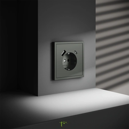 Накладка для розетки USB A+C Voltum S70 Титан VLS001006 Voltum VLS001006