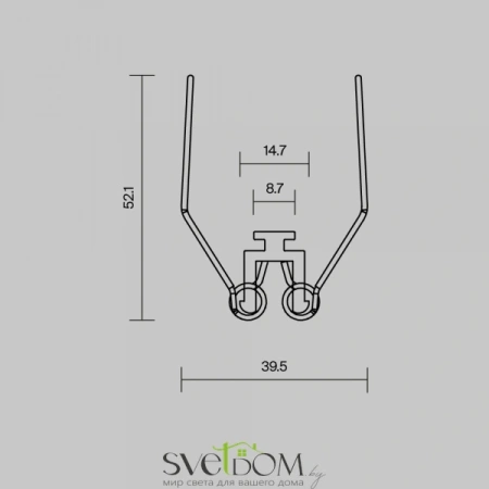 Комплект креплений (для профиля ALM-6332-S-2M) 4 шт. Maytoni