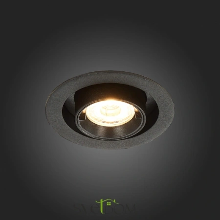 ST702.338.12 Св-к встр. Черный LED 1*12W 3000K 900Lm Ra80 24° IP20 D90xH92 180-240V Встраиваемые светильники ST LUCE