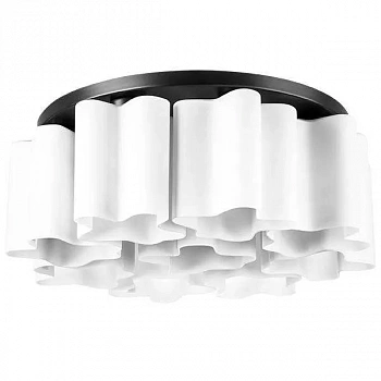 Lightstar 802097 Люстра NUBI 9х40W E27 ЧЕРНЫЙ МАТОВЫЙ/БЕЛЫЙ