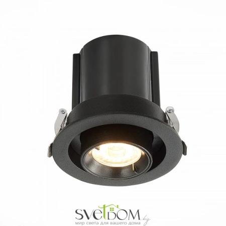 ST702.338.12 Св-к встр. Черный LED 1*12W 3000K 900Lm Ra80 24° IP20 D90xH92 180-240V Встраиваемые светильники ST LUCE