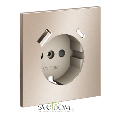 Накладка для розетки USB A+C Voltum S70 METAL Платина VLSM001010 Voltum VLSM001010