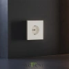 Накладка для розетки с заземлением Voltum S70 Хлопок VLS000613 Voltum VLS000613